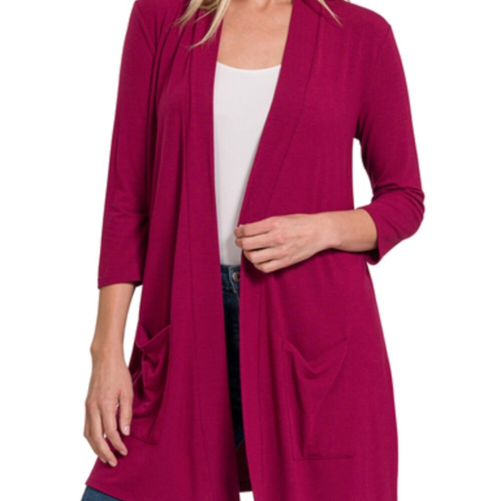 #163 CARDIGAN OPEN FRONT